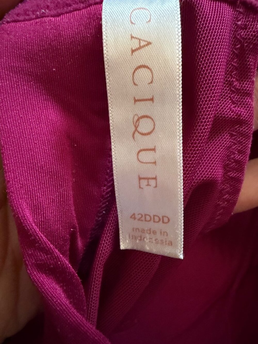 Cacique 42DDD Lightly Lined Underwire Bras In Red & Berry With Lace Detail Set o - Picture 6 of 6